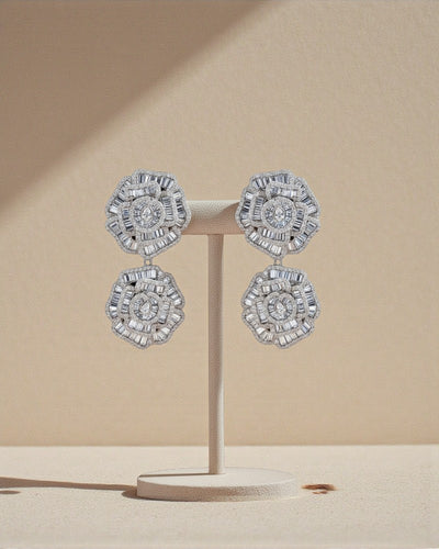 Dual Flower Earrings
