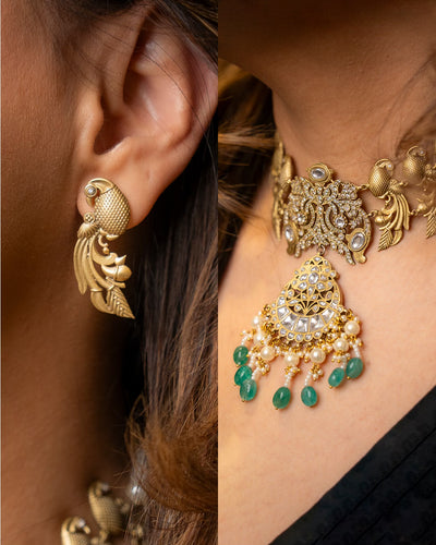 Nayra Peacock Necklace Set