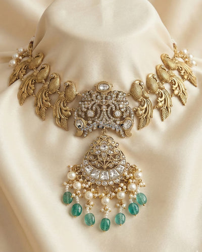 Nayra Peacock Necklace Set