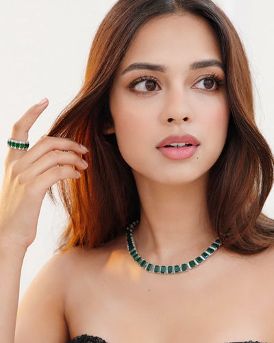 Mirano Emerald Necklace Set