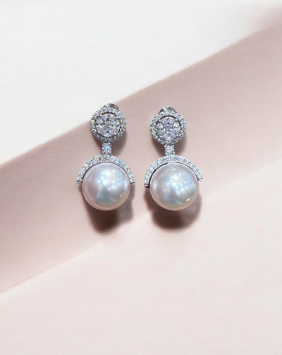 Half Moon Pearl Earrings