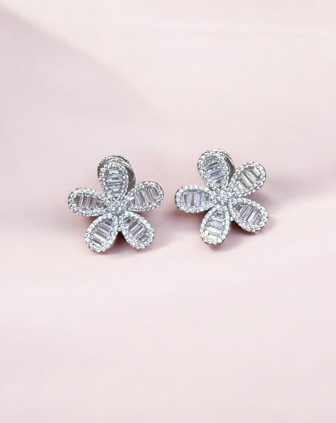 Baguette Flower Studs