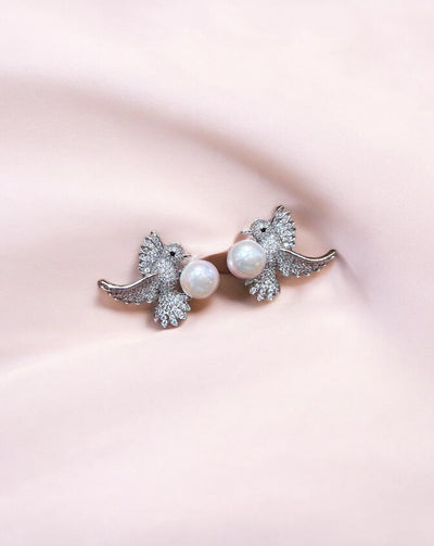 Happy Bird Pearl Studs