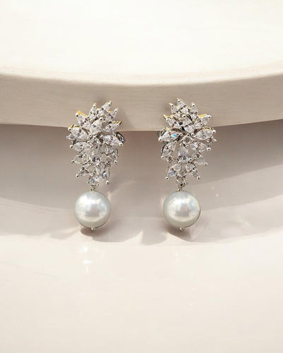 Marquise Pearl Drop Earrings