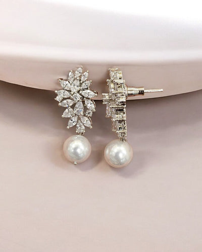 Marquise Pearl Drop Earrings