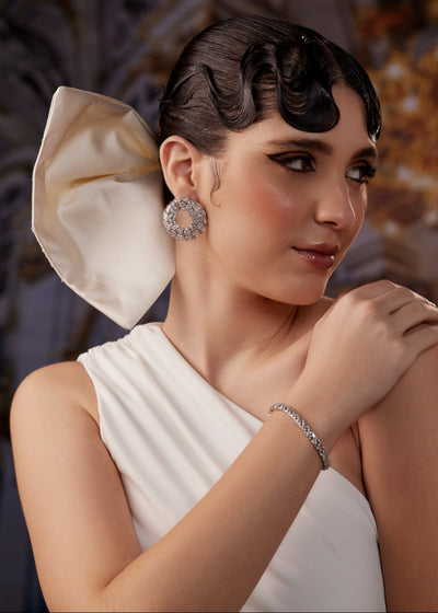 Twirl Diamonte Hoops