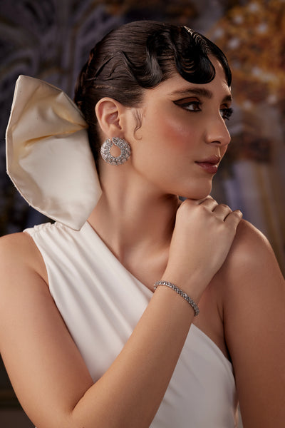 Twirl Diamonte Hoops