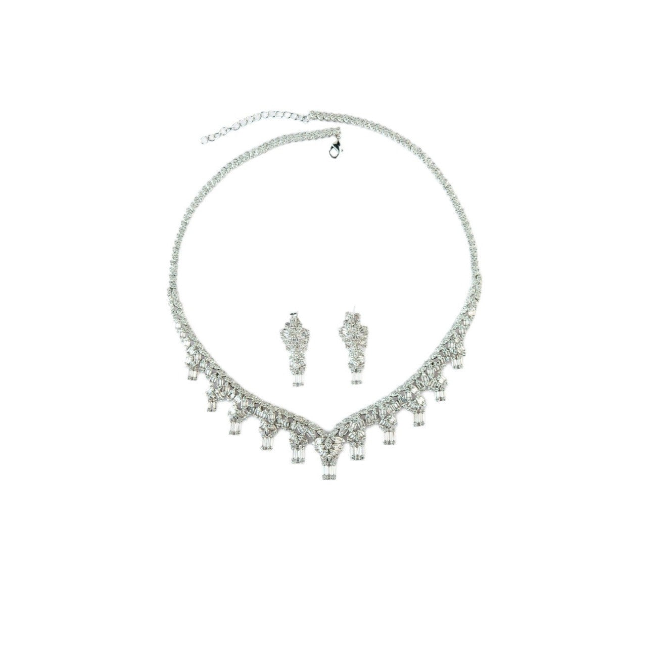 Bellevue Baguette Necklace set