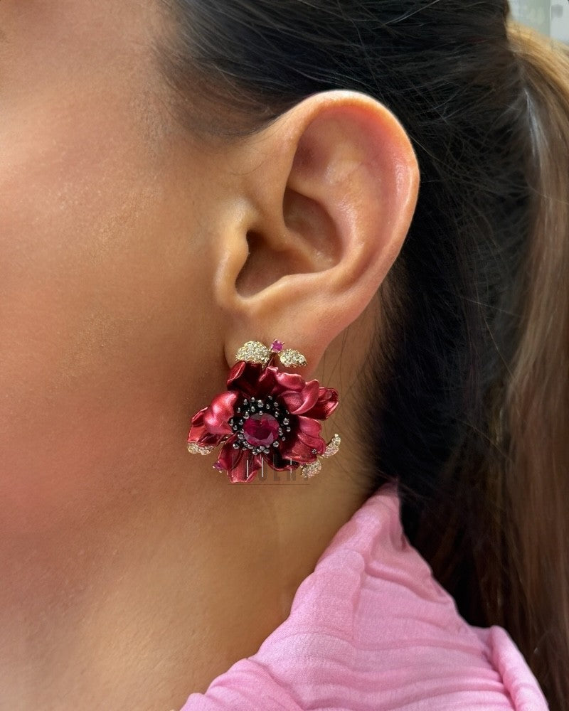 "Diamonte Blossom Studs"