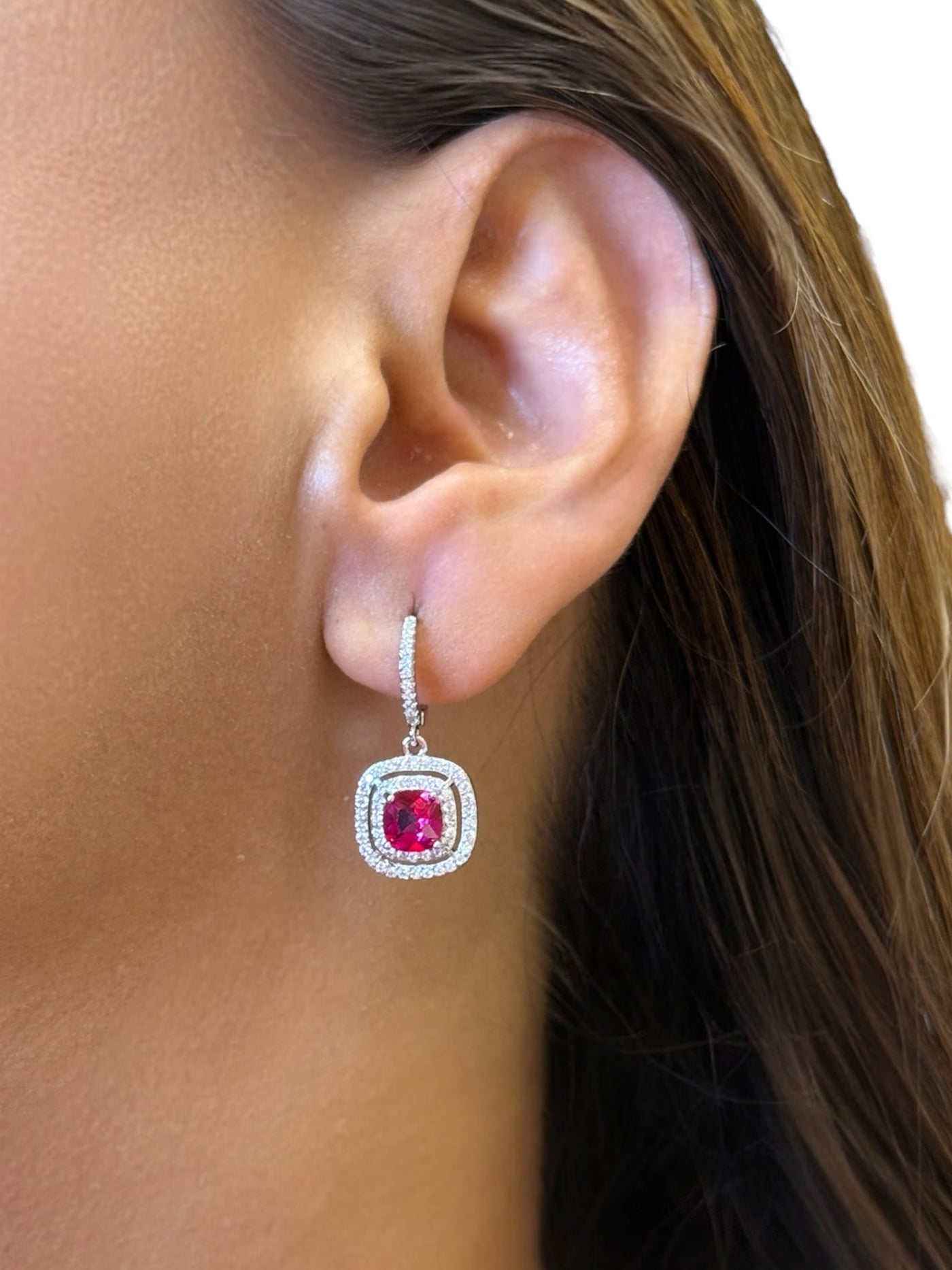 Double Cluster Drop Earrings