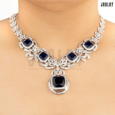 Azure diamond necklace set