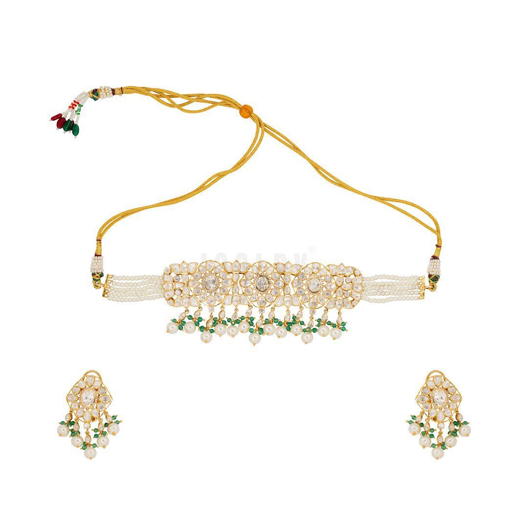 Aurum MOISANITE POLKI CHOKER SET