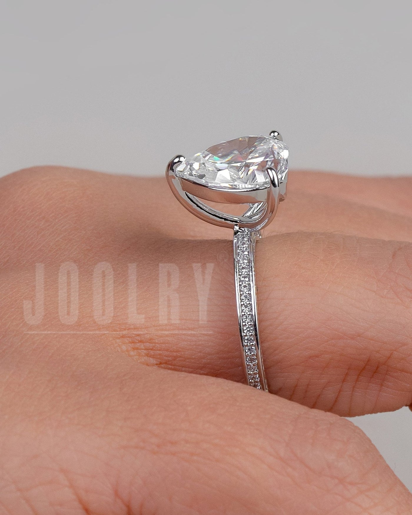 Elevated 5 Carat Heart Ring