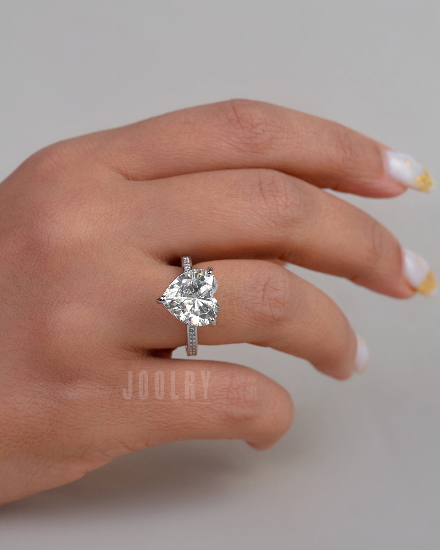 Elevated 5 Carat Heart Ring