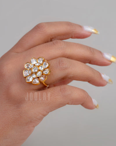 Floral Polki Ring