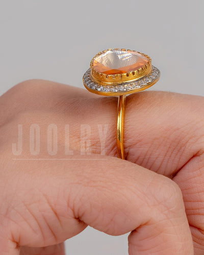 Precious Moissanite Polki Ring