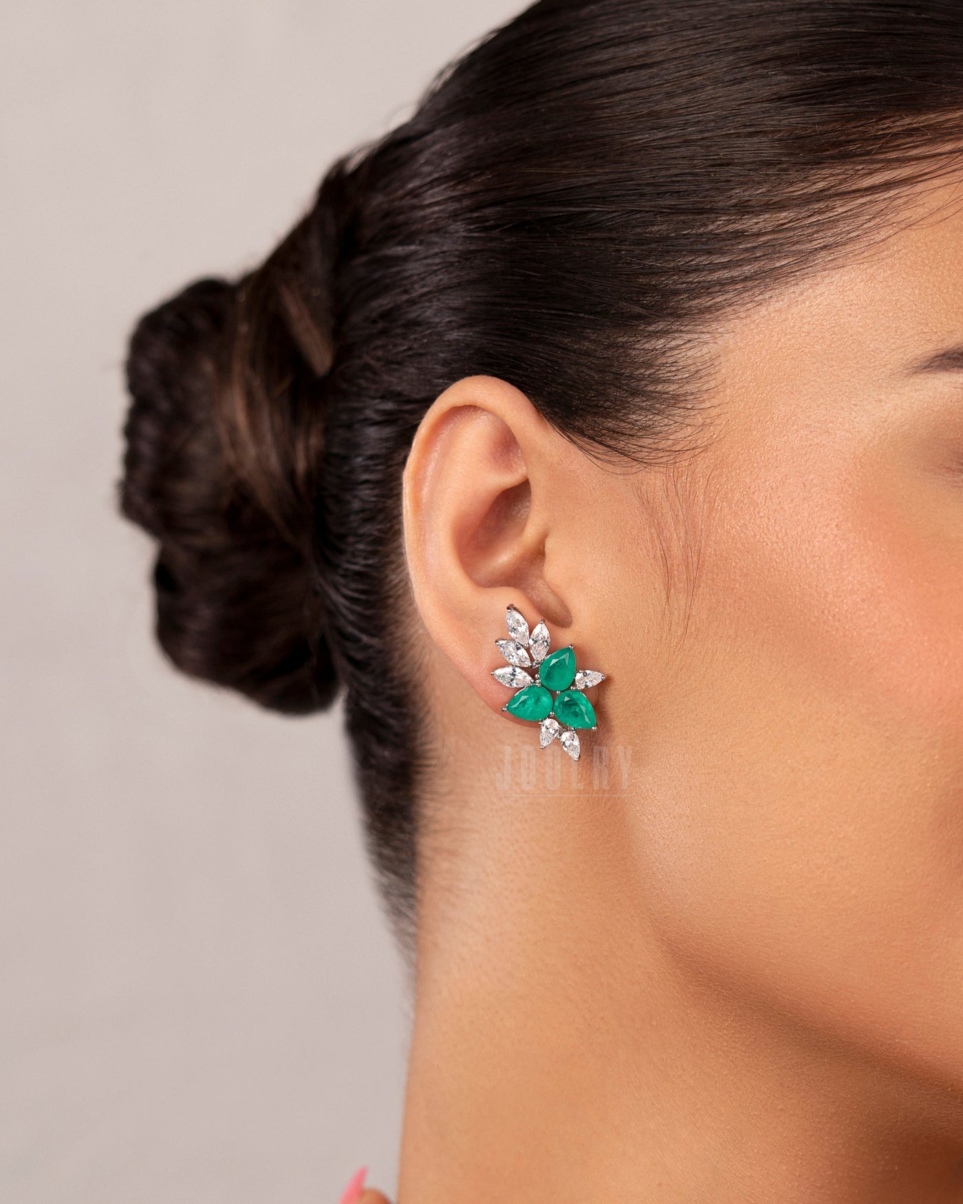 Green Marquise Earrings