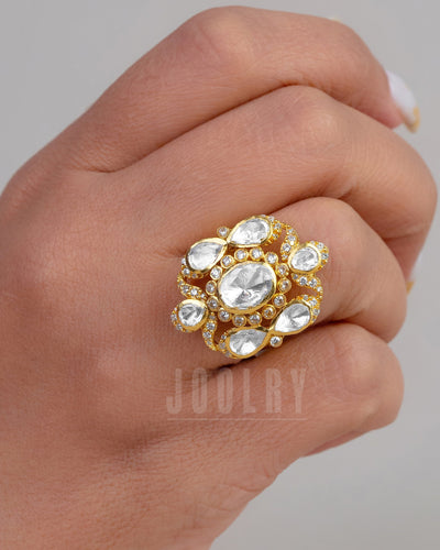 Tyani Moissanite Polki Ring
