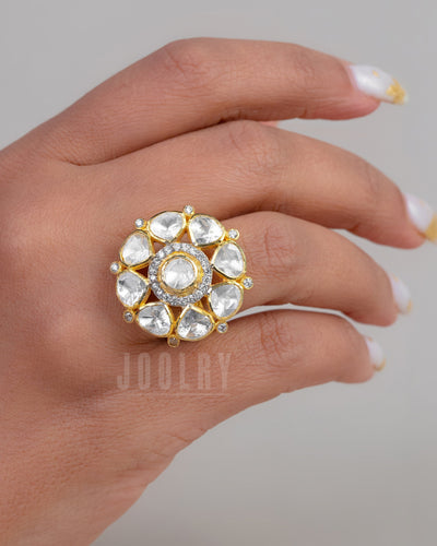 Ryani Moissanite Polki Ring