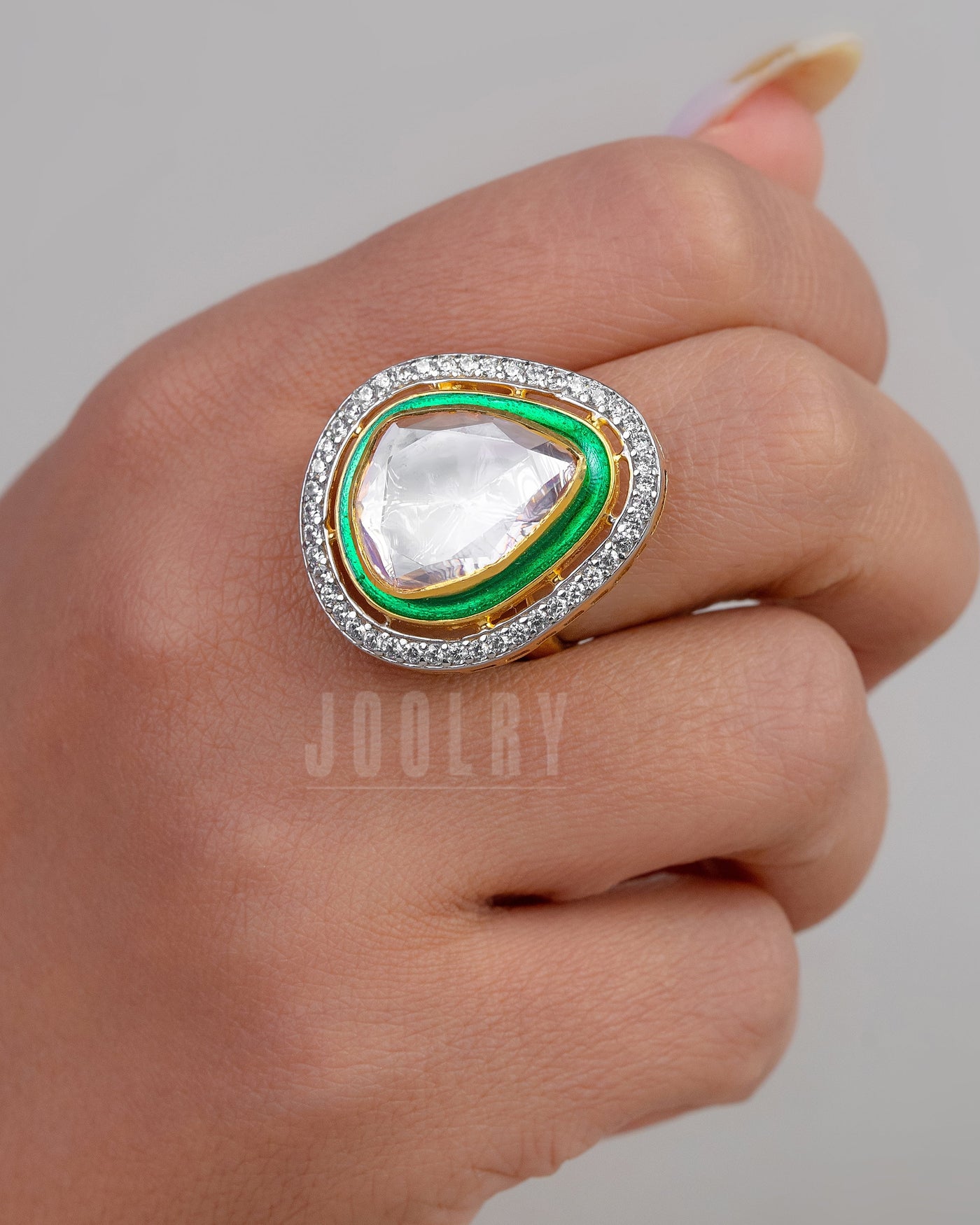 Aina Moissanite Polki Ring