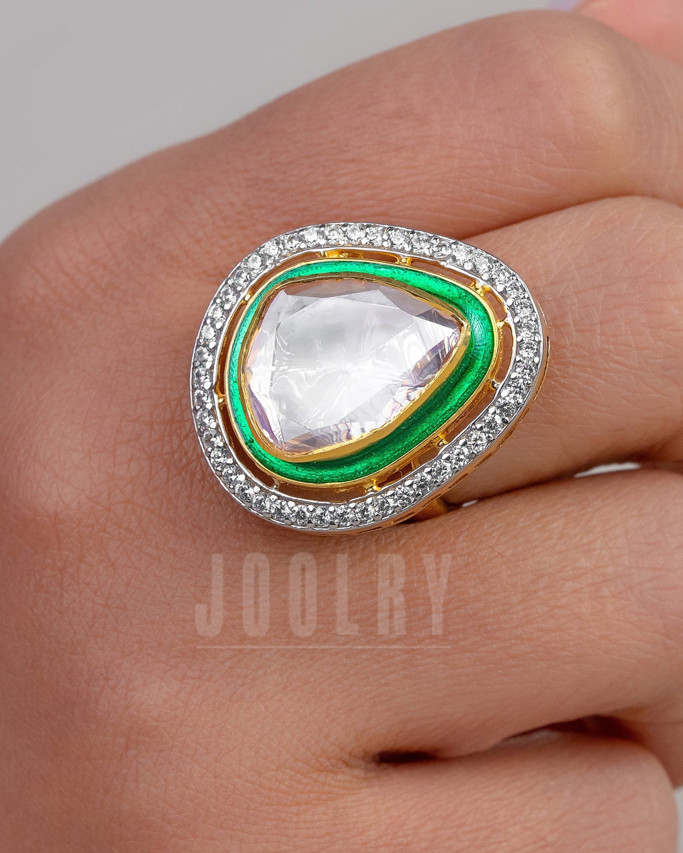 Aina Moissanite Polki Ring