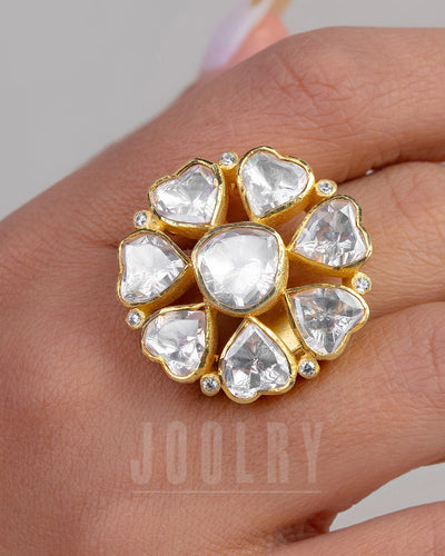 Byan Moissanite Polki Ring