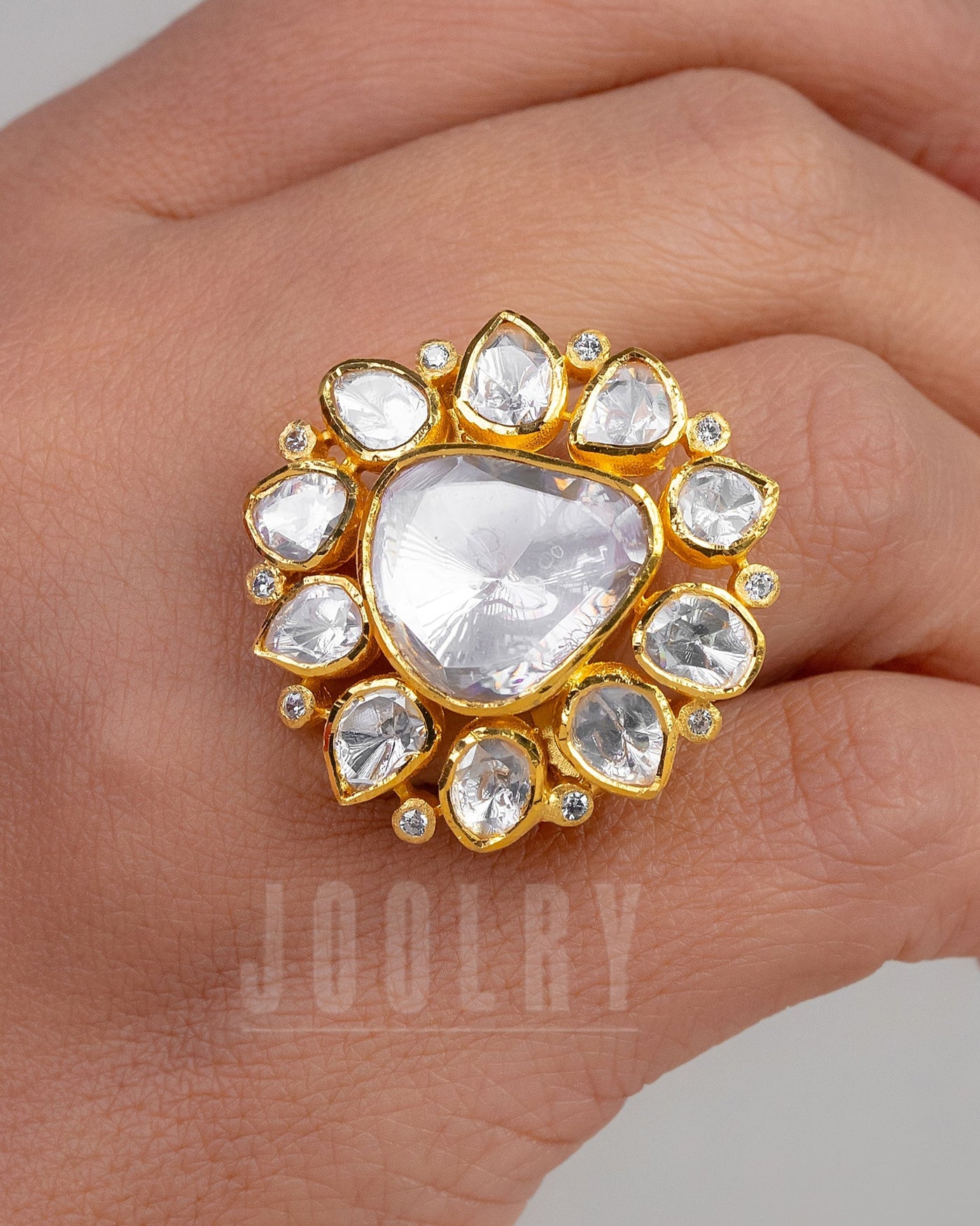 Sya Moissanite Polki Ring