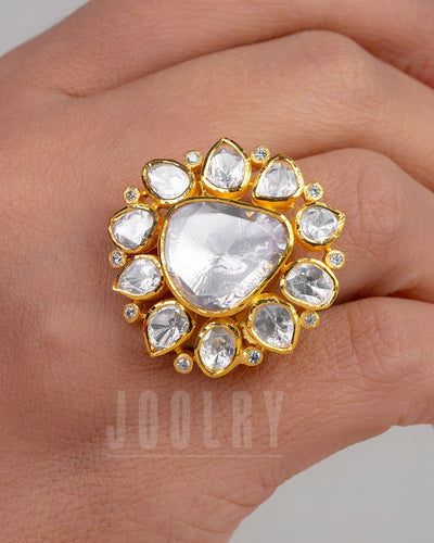 Sya Moissanite Polki Ring
