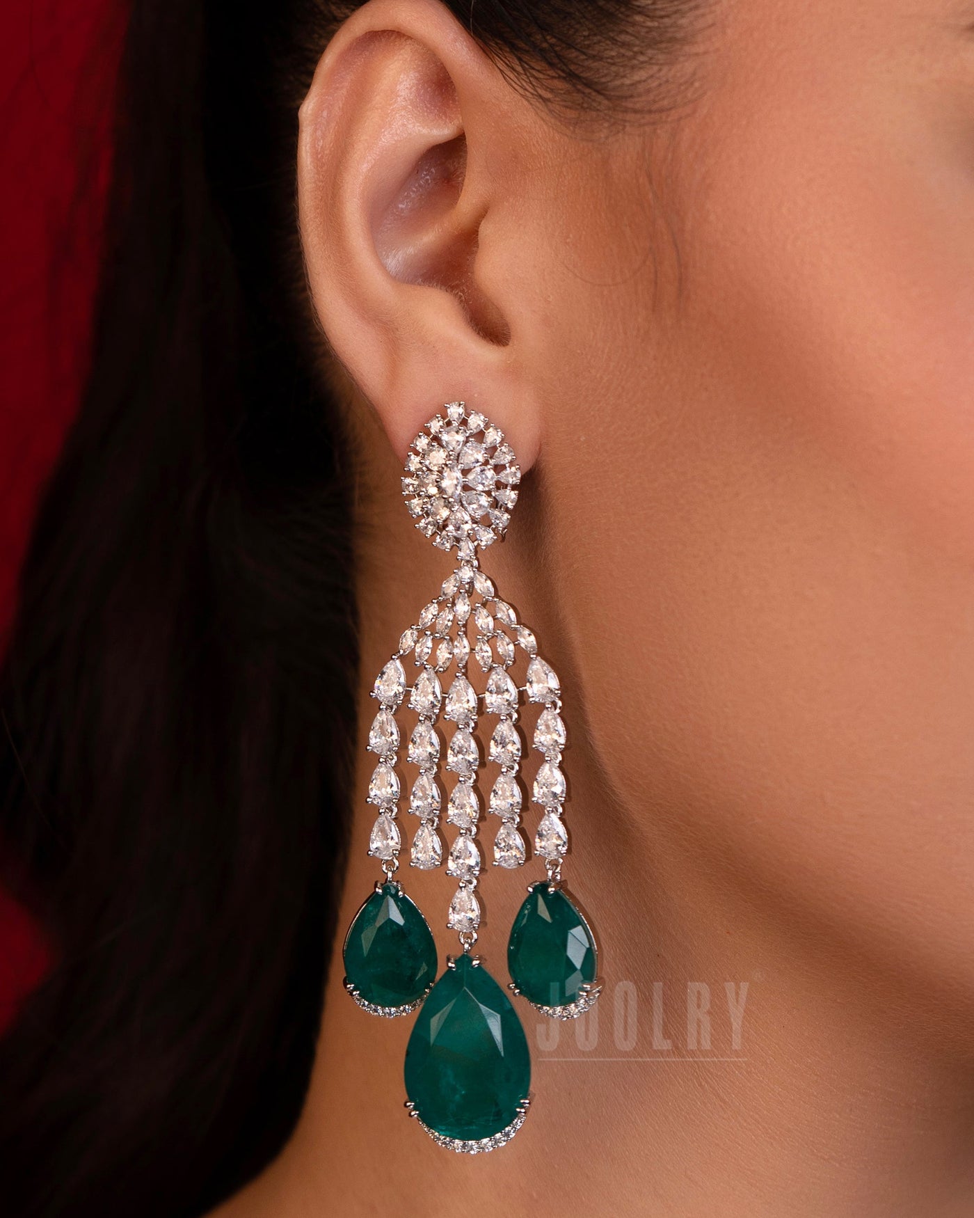 Emerald Cascade Earrings