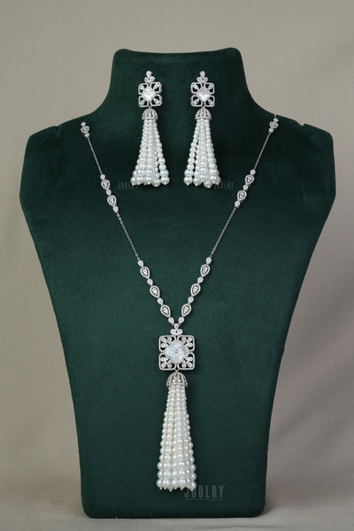 Mop Tassel Necklace Set