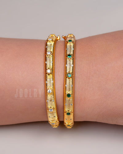 Textured Gold Premium Bangles