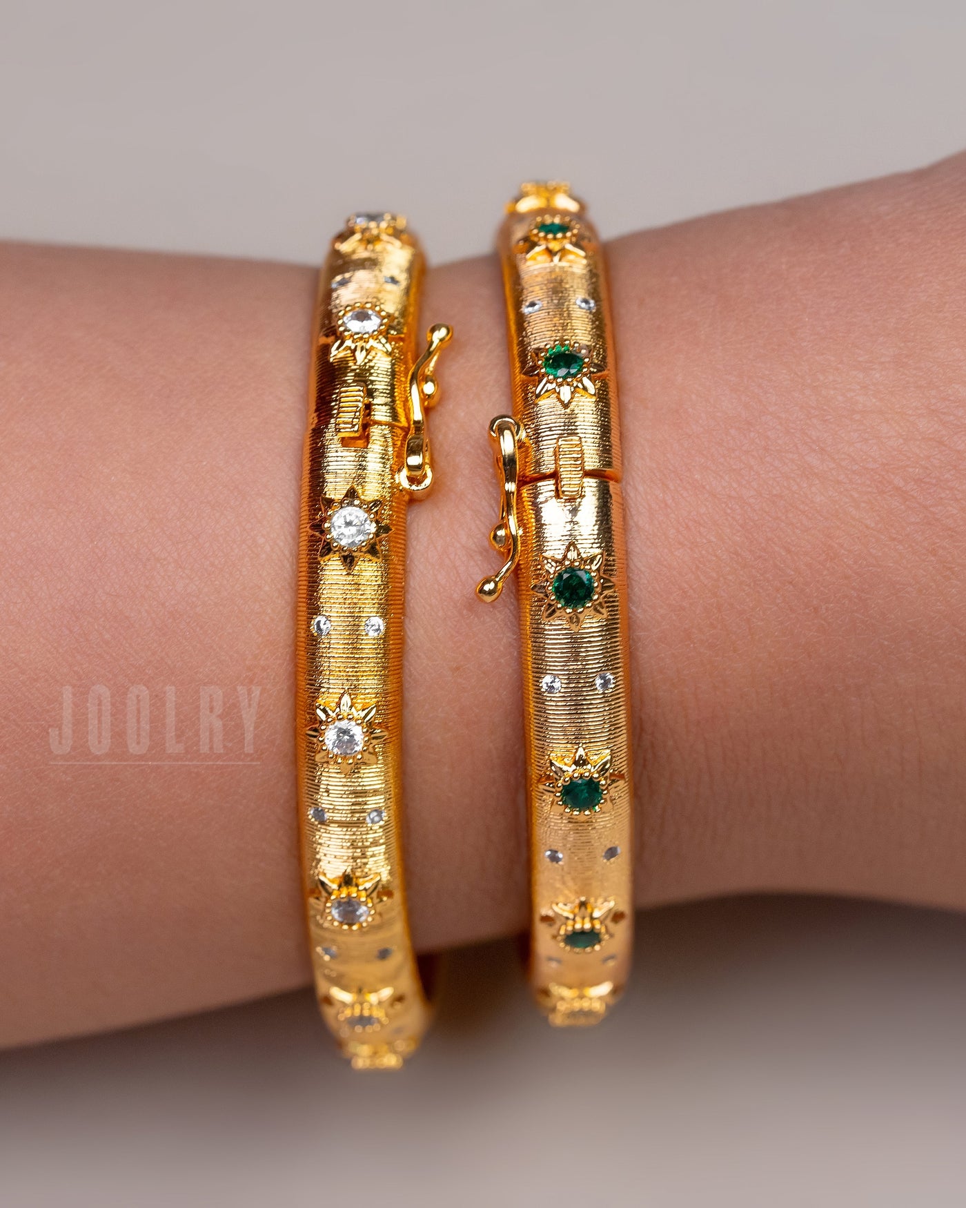 Textured Gold Premium Bangles