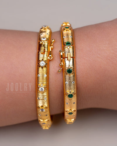 Textured Gold Premium Bangles