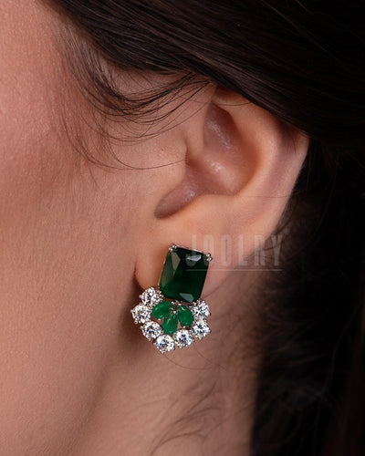 Enchanted Emerald Studs