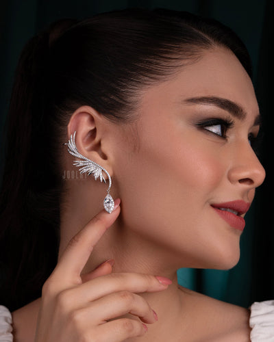 Feather Luxe Diamond Earcuff