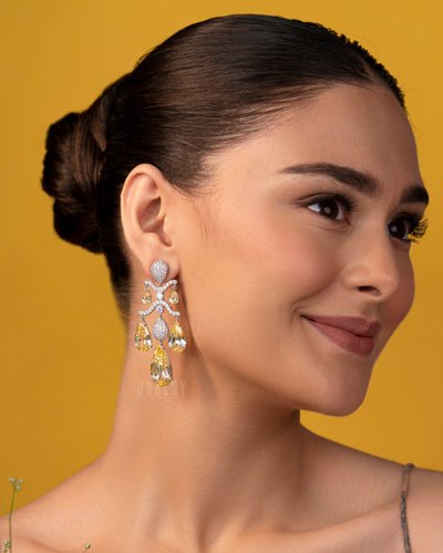 Diamond 5 Drop Earrings