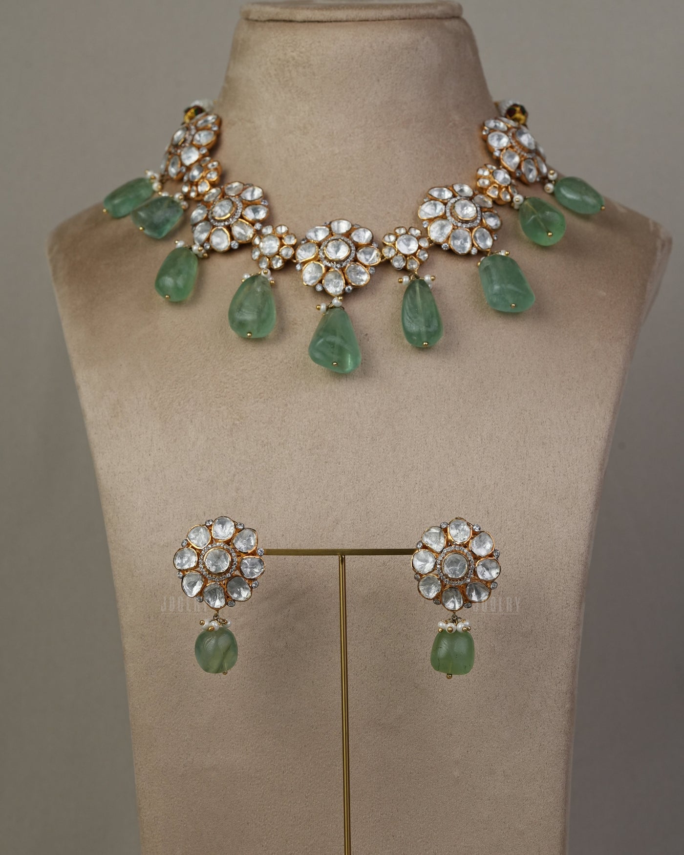 MISU In Brithi Bahaar Floral Necklace Earring Set