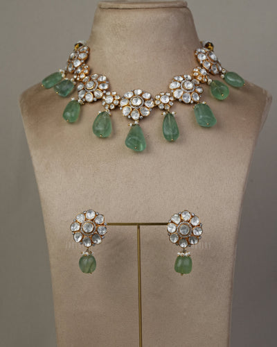 MISU In Brithi Bahaar Floral Necklace Earring Set