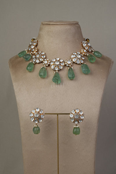 MISU In Brithi Bahaar Floral Necklace Earring Set