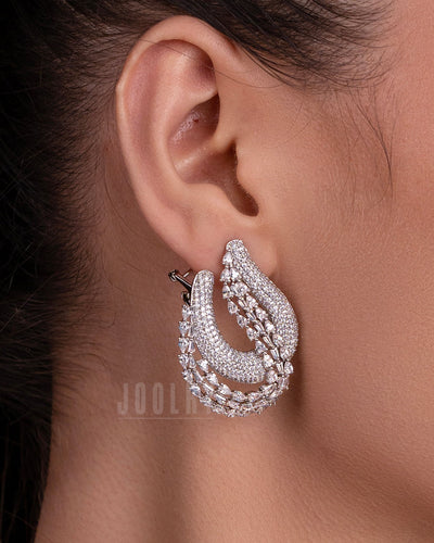 Twilight Loop Diamond Earrings