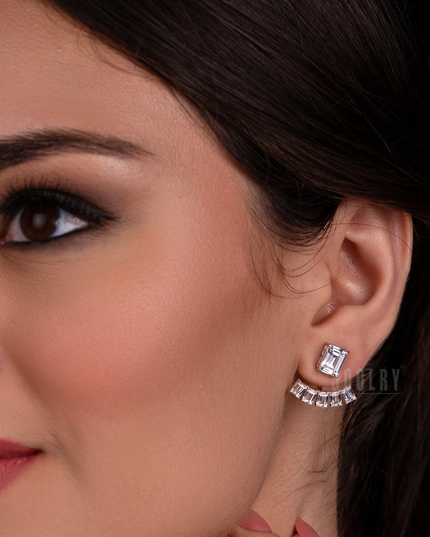 Square Radiance Jacket Earrings