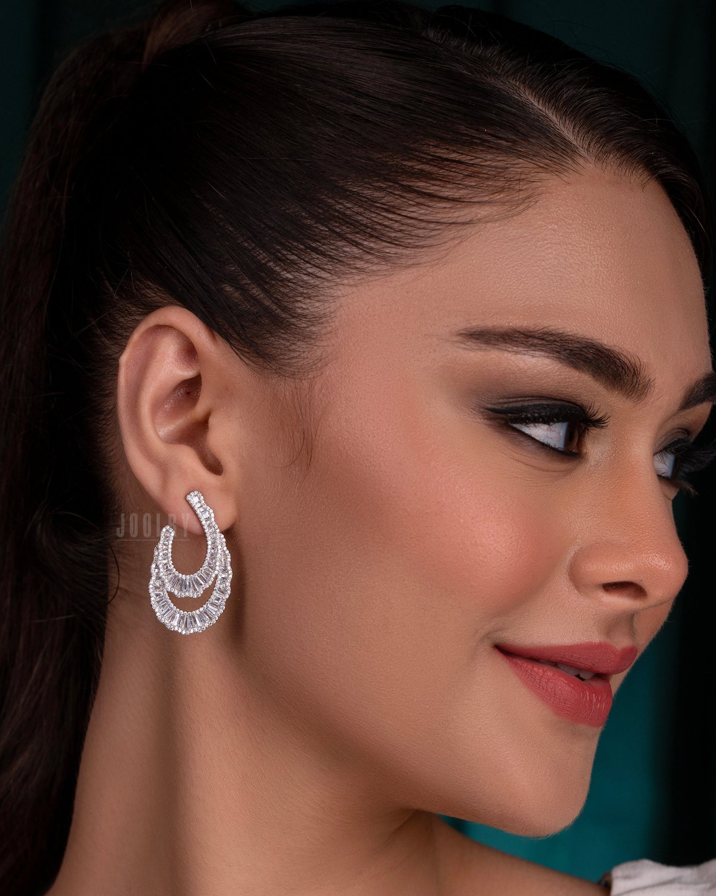 Lustrous Arc Hoop Earrings