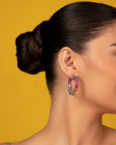 Baguette Rainbow Hoops