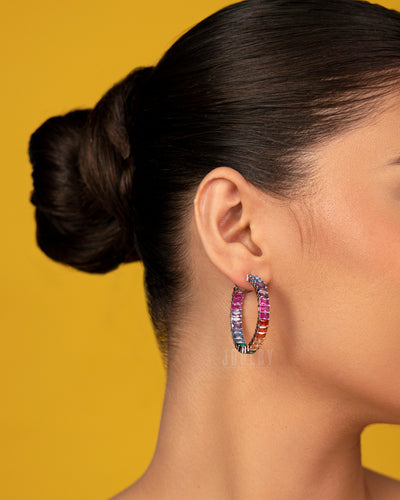 Baguette Rainbow Hoops