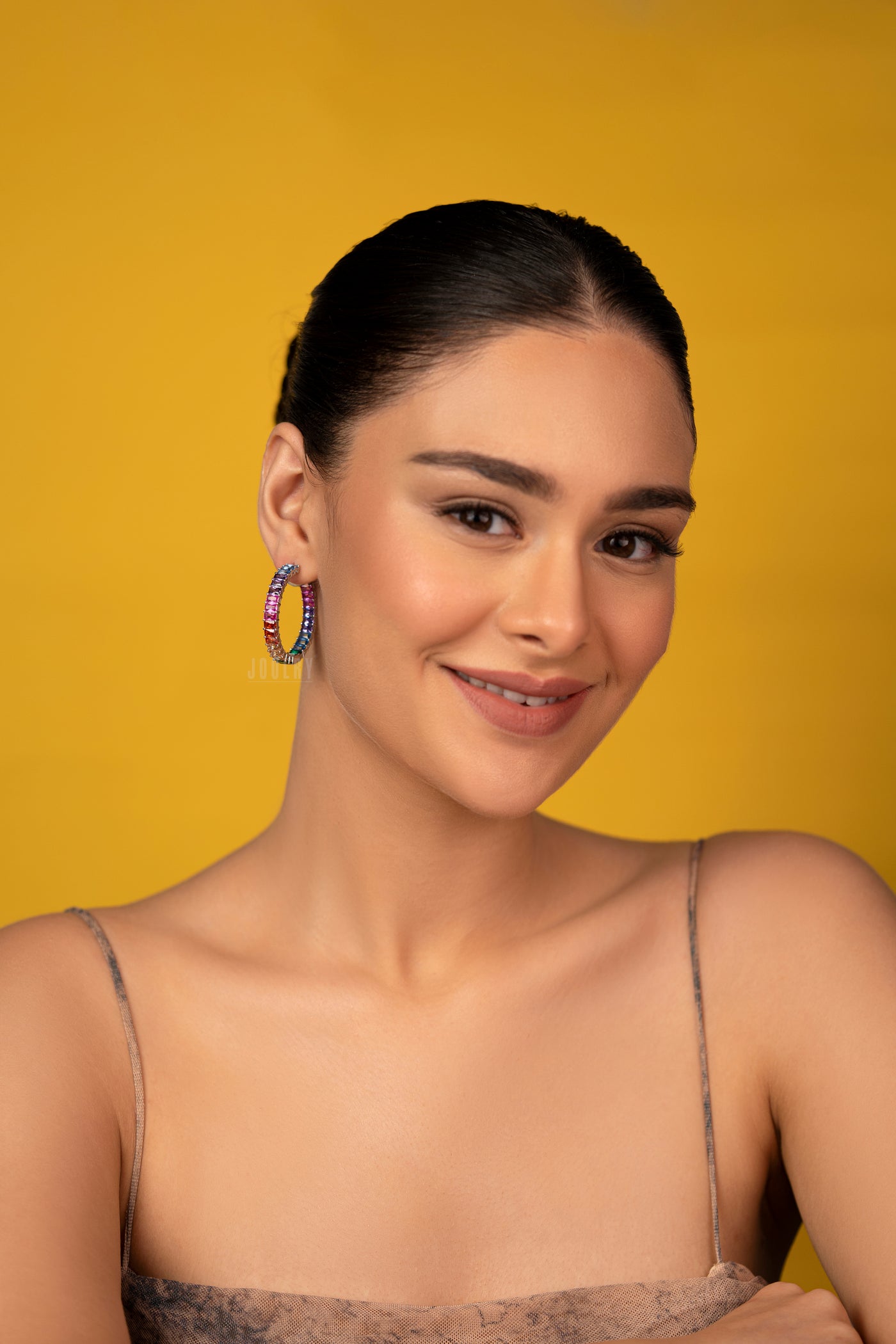 Baguette Rainbow Hoops