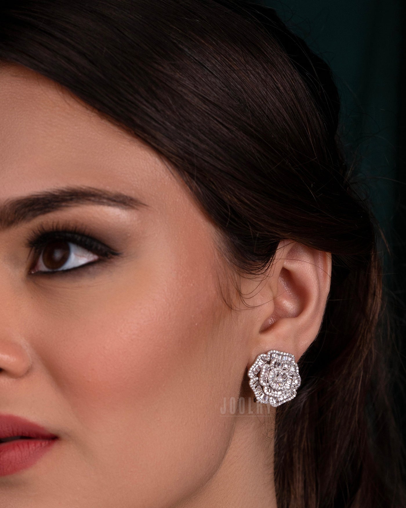 Floral Halo Stud Earrings