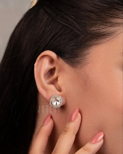 Remi Moissanite Polki Studs