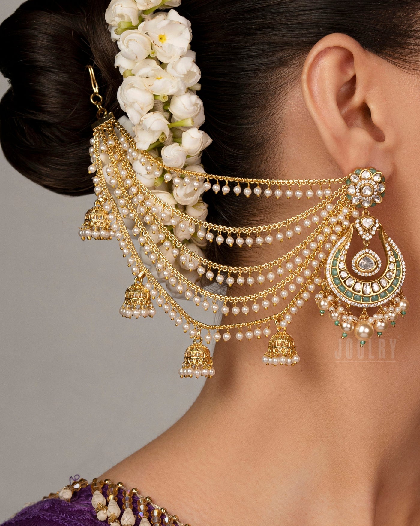 5 Pearl Jhumki Kanchain
