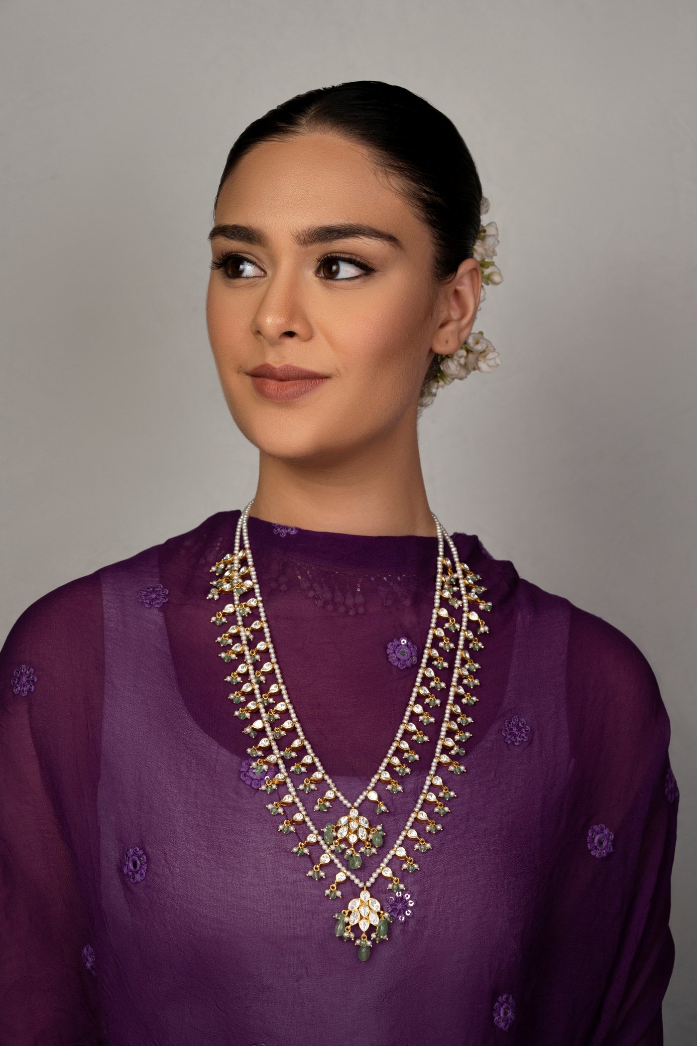 Moissanite Polki Rani Haar