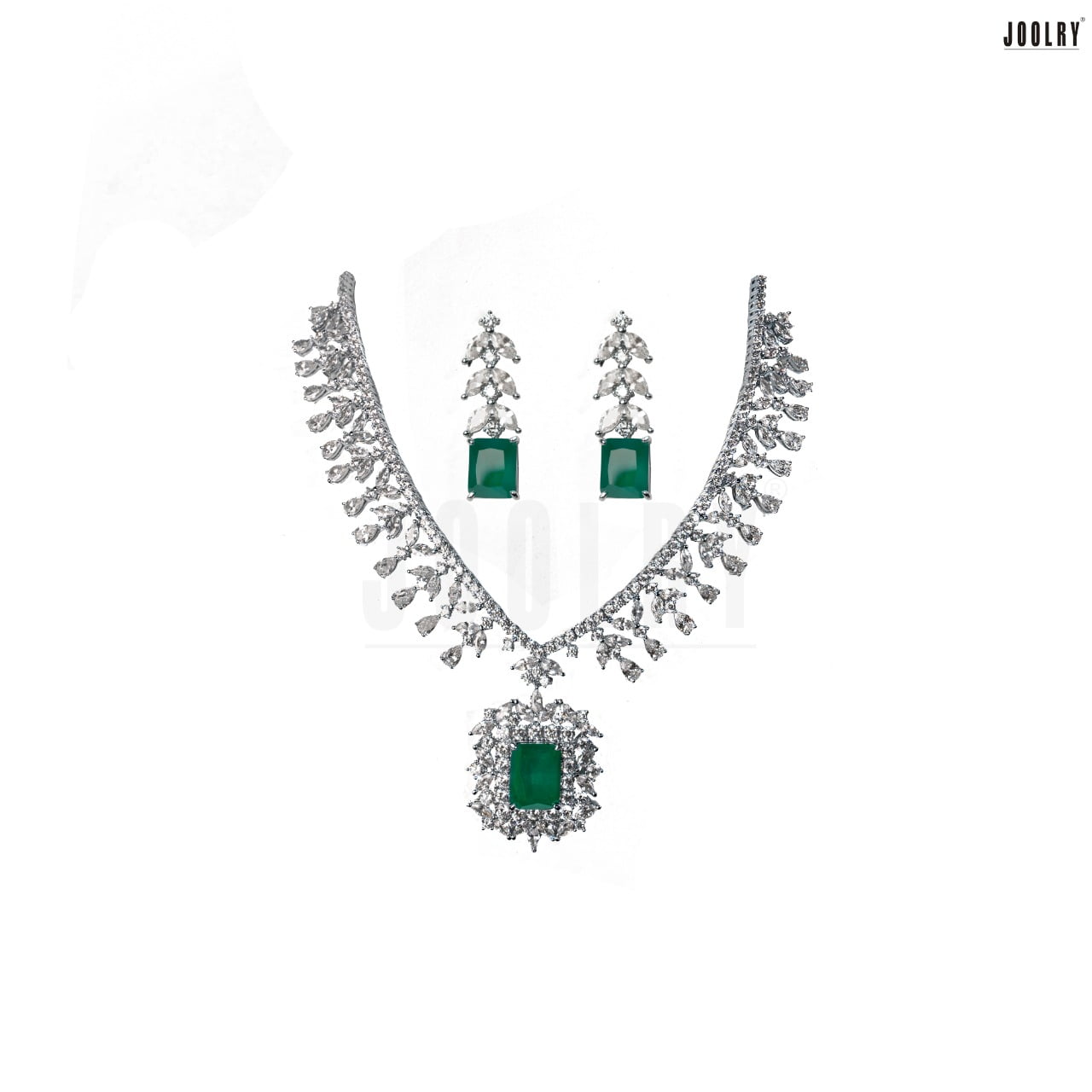 Emerald & Ruby Diamonte Set